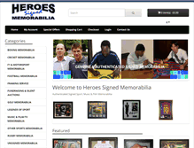 Tablet Screenshot of heroessignedmemorabilia.co.uk